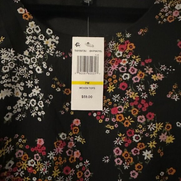 Sam & Jess Floral Print Flutter Sleeve Top - Picture 3 of 4